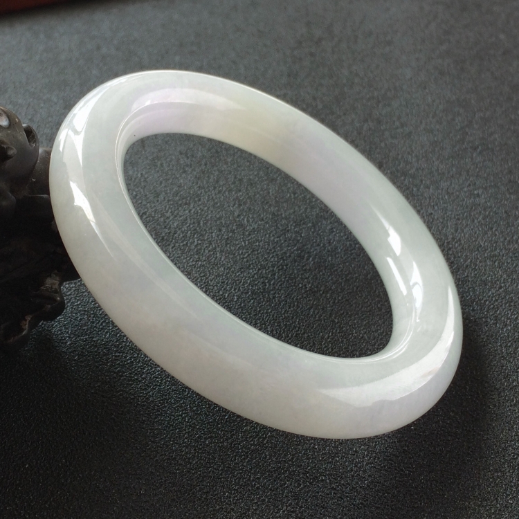 (超值推荐)糯冰种紫罗兰圆条手镯(56mm)