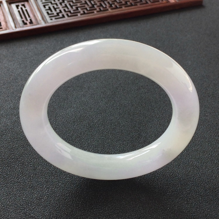 (超值推荐)糯冰种紫罗兰圆条手镯(56mm)