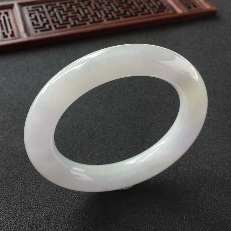 (超值推荐)糯冰种紫罗兰圆条手镯(56mm)