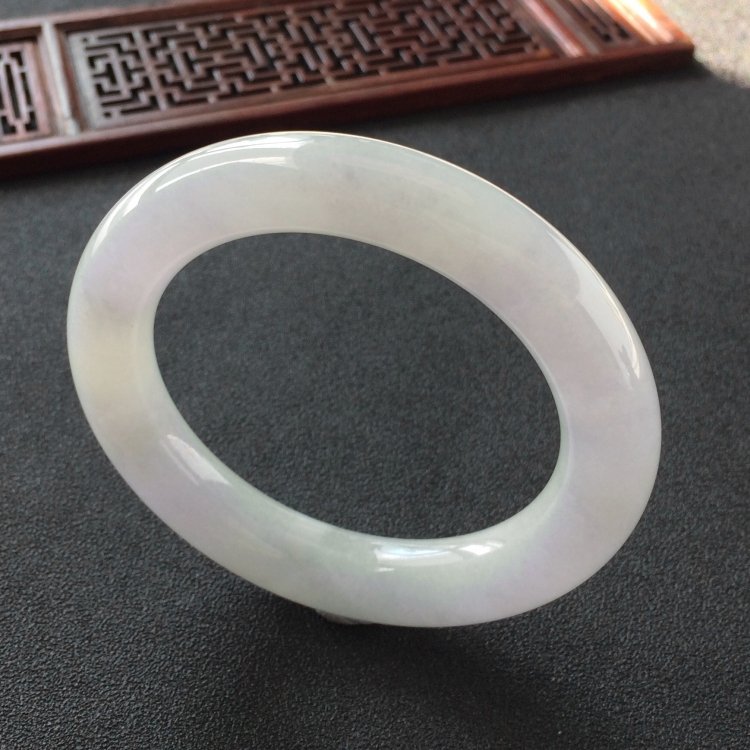 (超值推荐)糯冰种紫罗兰圆条手镯(56mm)