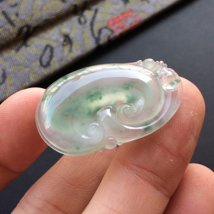 (超值推荐)冰种飘花如意挂件