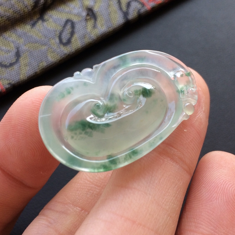 (超值推荐)冰种飘花如意挂件
