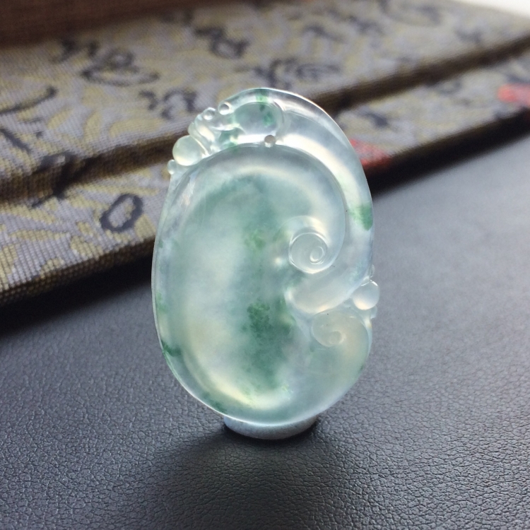 (超值推荐)冰种飘花如意挂件