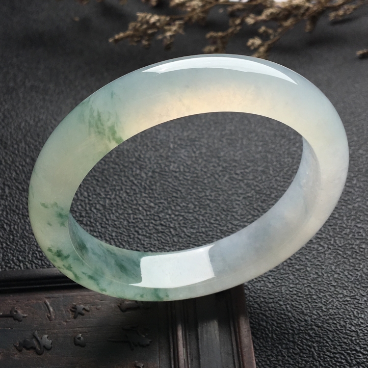 （超值推荐）冰种飘花手镯（56mm）