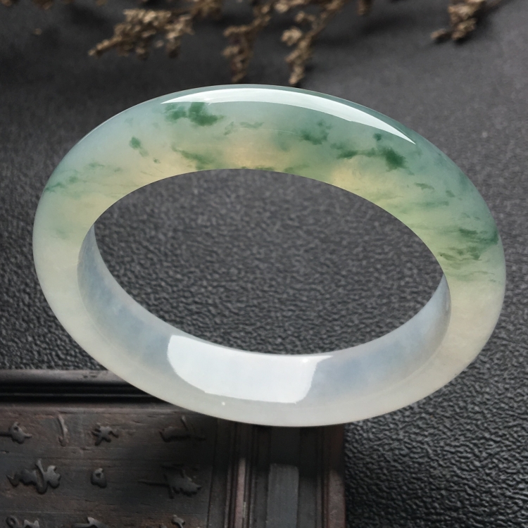 （超值推荐）冰种飘花手镯（56mm）
