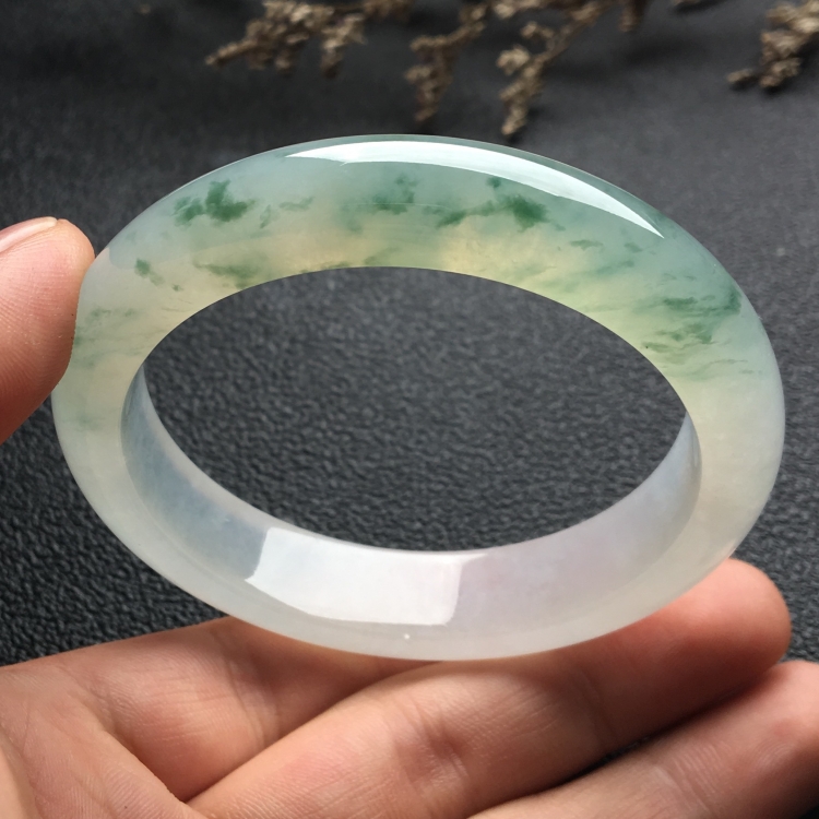 （超值推荐）冰种飘花手镯（56mm）