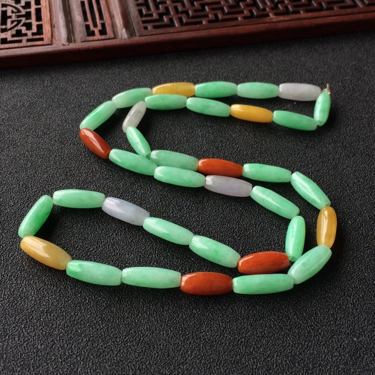 (超值推荐)糯冰种三彩手链