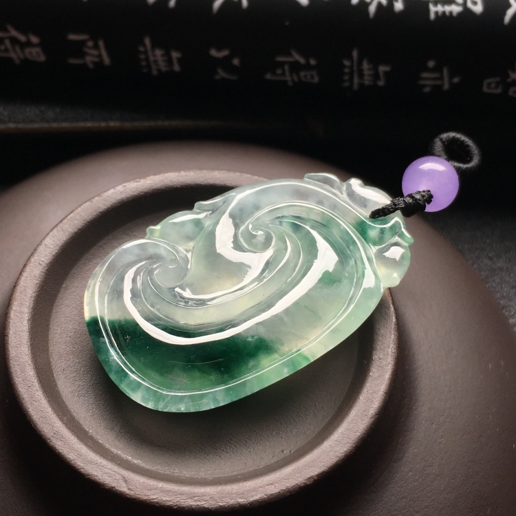 （超值推荐）冰种飘花如意挂件
