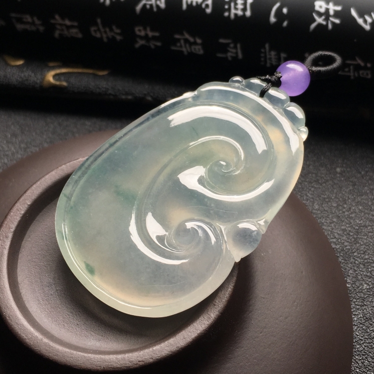 （超值推荐）冰种略飘花如意挂件