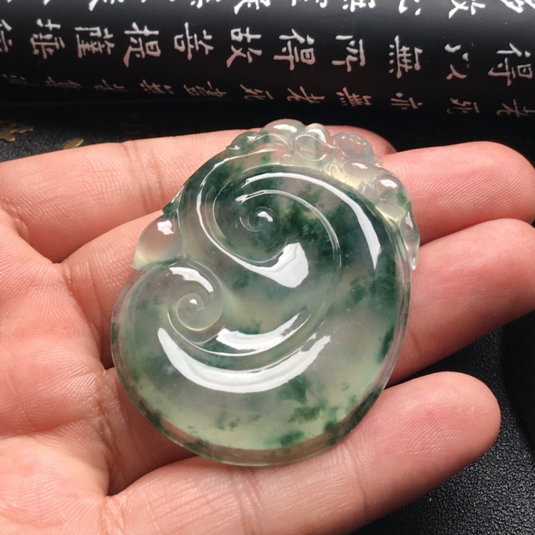 （超值推荐）冰种飘花如意挂件