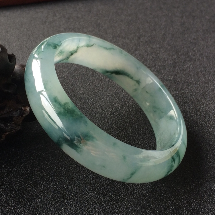 (超值推荐)冰种飘花手镯(57.8mm)