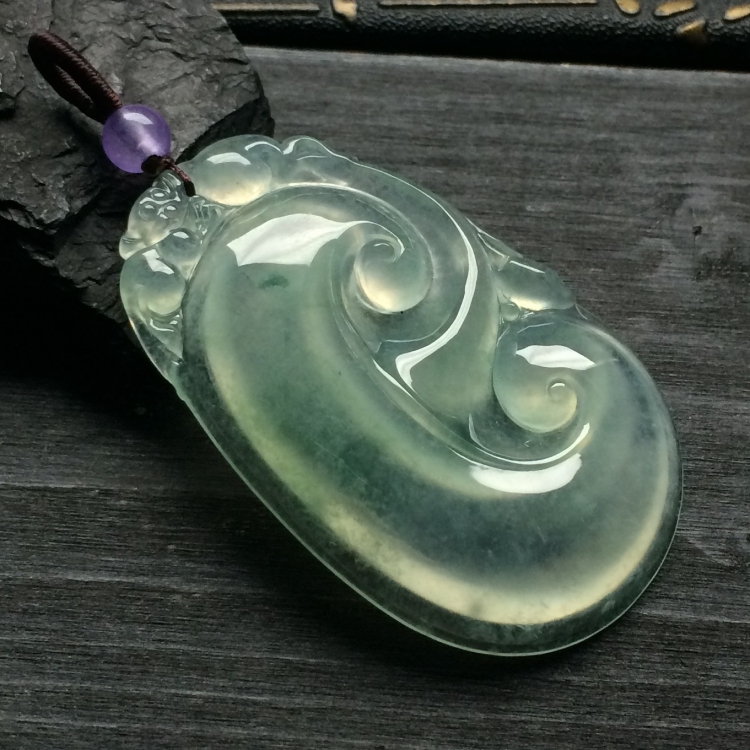 （超值推荐）冰种略飘花如意挂件