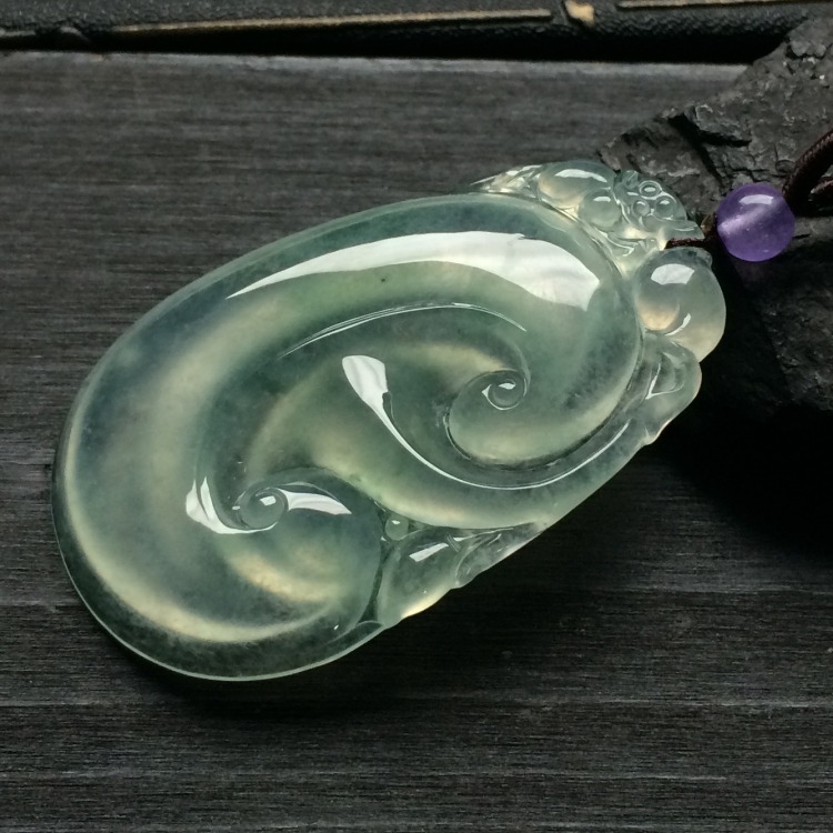 （超值推荐）冰种略飘花如意挂件