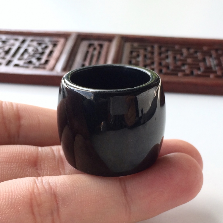 (超值推荐)细糯种墨翠路路通挂件/指环