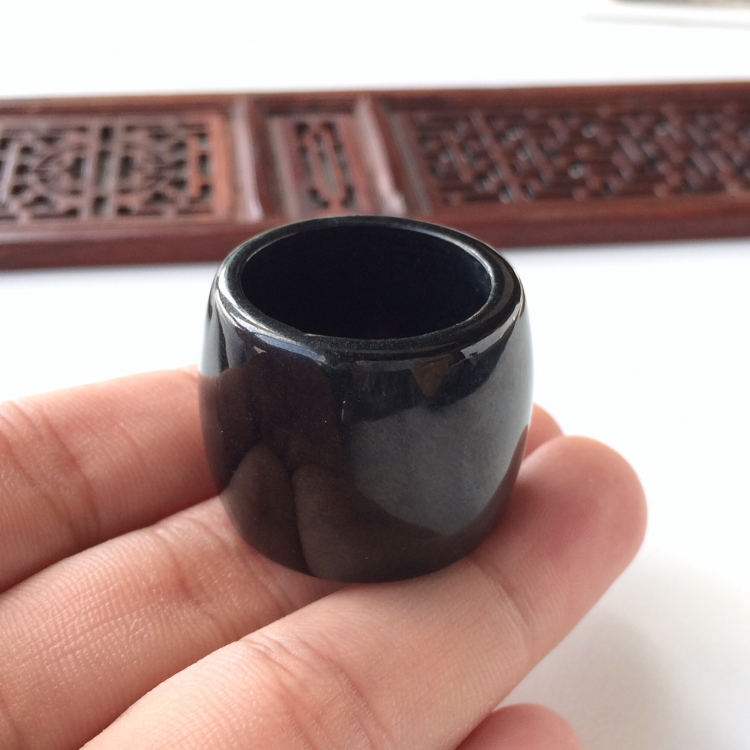 (超值推荐)细糯种墨翠路路通挂件/指环