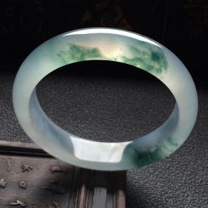 （超值推荐）冰种飘花手镯（54.5mm）