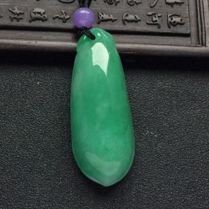 （超值推荐）糯冰种豆色福瓜挂件