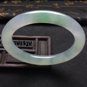 （超值推荐）冰种晴水圆条手镯（58.9mm）