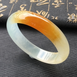 (超值推荐)冰种褐黄翡手镯(56.3mm)