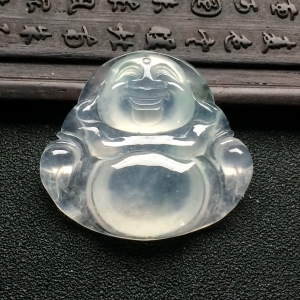 （超值推荐）冰种略飘花玉佛挂件