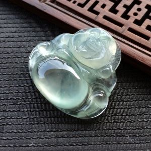 (超值推荐)冰种飘花玉佛挂件