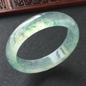 (超值推荐)冰种晴水飘花手镯(56mm)