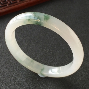 (超值推荐)冰种飘花手镯(53.4mm)