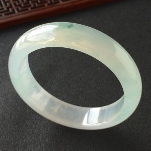 (超值推荐)冰种飘花手镯(56.5mm)