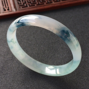 (超值推荐)冰种飘花手镯(57.5mm)