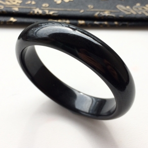 (超值推荐)细糯种墨翠手镯(52.6mm)