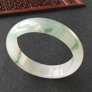 (超值推荐)冰种飘花手镯(54.6mm)