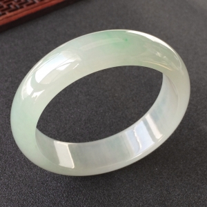 (超值推荐)冰种晴水略飘花手镯(58.3mm)
