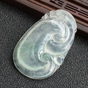 (超值推荐)冰种略飘花如意挂件
