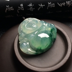（超值推荐）冰种飘花玉佛挂件