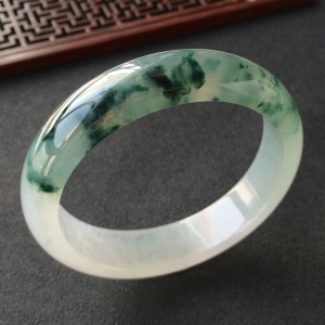 (超值推荐)冰种飘花手镯(56.2mm)
