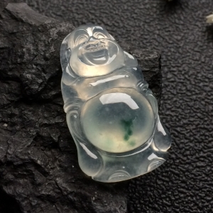 （超值推荐）冰种略飘花站佛挂件