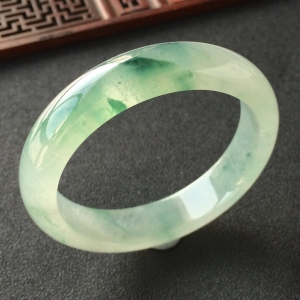 (超值推荐)冰种飘花手镯(56.4mm)