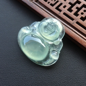(超值推荐)冰种淡晴水玉佛挂件