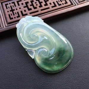 (超值推荐)糯冰种飘花如意挂件