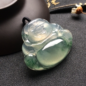 （超值推荐）冰种飘花玉佛挂件