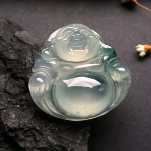 （超值推荐）冰种飘花玉佛挂件