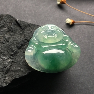 （超值推荐）冰种飘花玉佛挂件