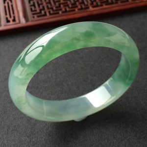 (超值推荐)冰种飘花手镯(56.6mm)