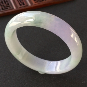 (超值推荐)糯冰种紫罗兰飘花手镯(57.5mm)