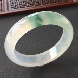 (超值推荐)冰种飘花手镯(56.3mm)