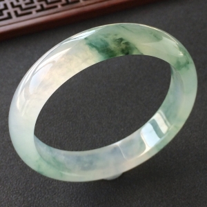 (超值推荐)冰种飘花手镯(56.4mm)