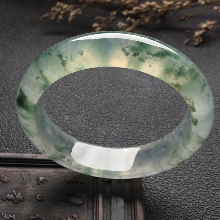 （超值推荐）冰种飘花手镯（56.5mm）