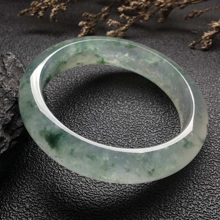 （超值推荐）冰种飘花手镯（56.5mm）