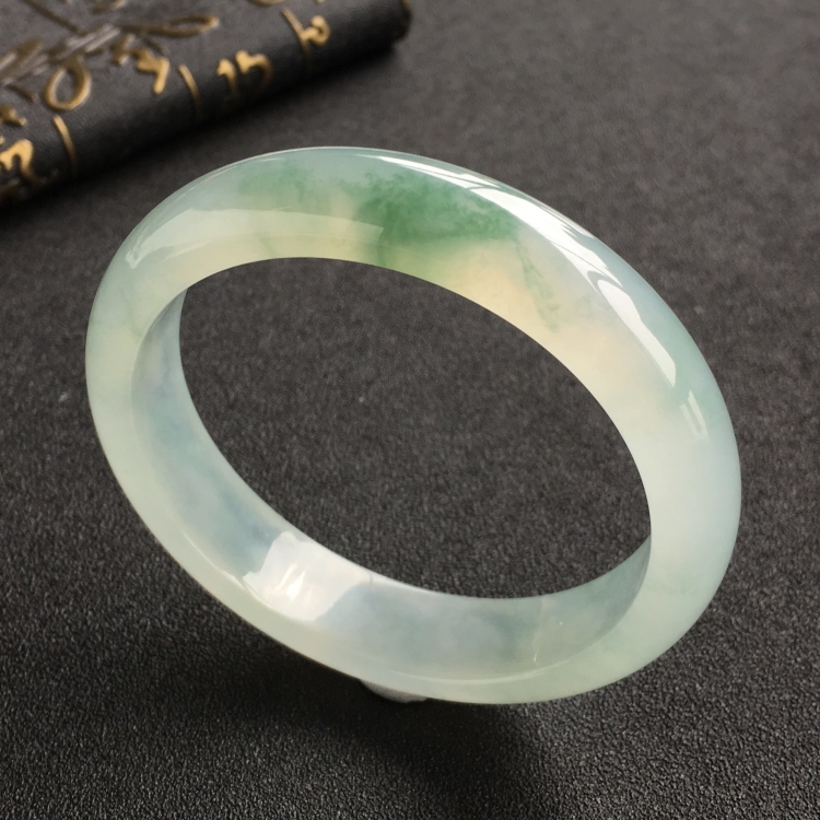 (超值推荐)冰种飘花手镯(57.4mm)