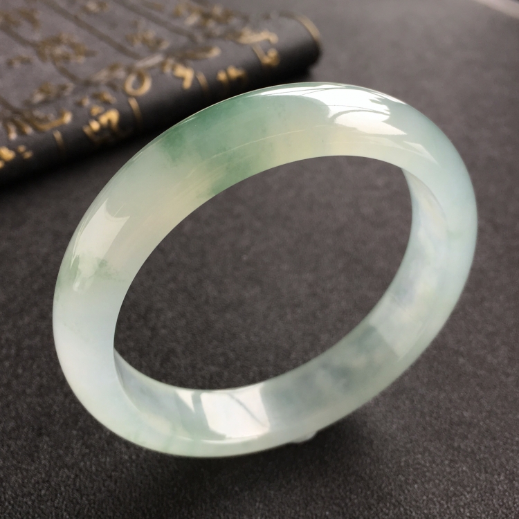 (超值推荐)冰种飘花手镯(57.4mm)